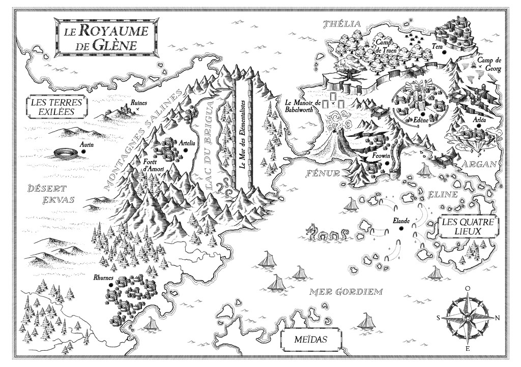 map les quatre lieux